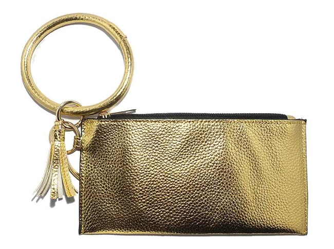 Clutch W/ Key Chain Ring W/ Tassel