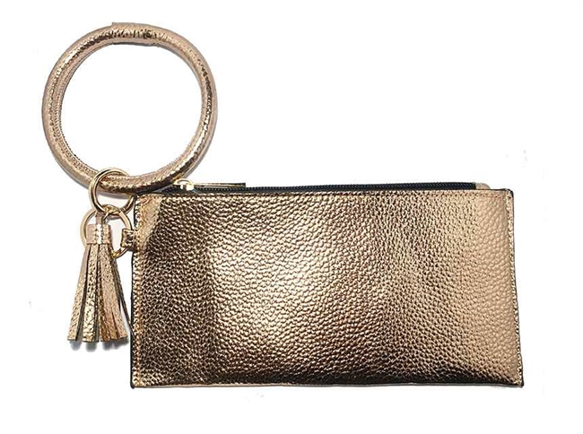 Clutch W/ Key Chain Ring W/ Tassel