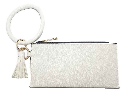 Clutch W/ Key Chain Ring W/ Tassel