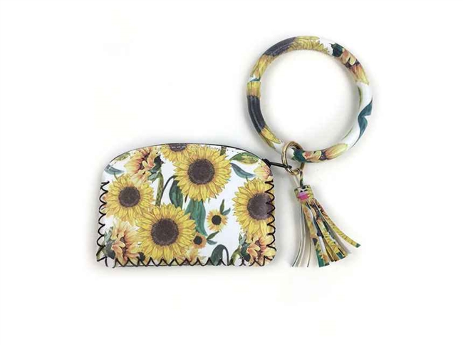 Clutch W/ Key Chain Ring W/ Tassel