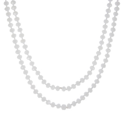 60" FACETED GLASS LONG NECKLACE