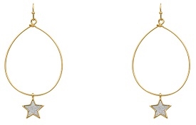 Glitter Star Teardrop Earring