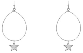 Glitter Star Teardrop Earring