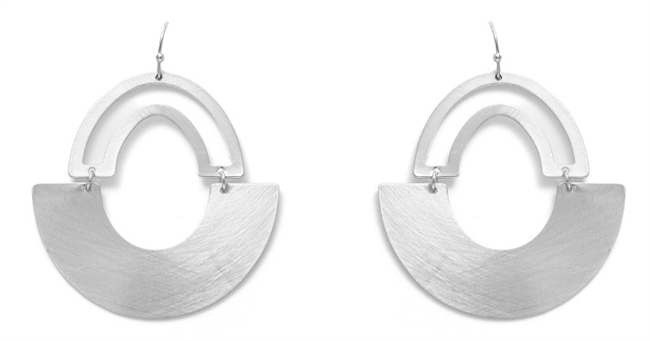 Metal Half Circle Earrings