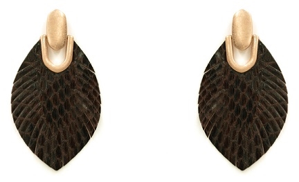 Hinged Leather Earring