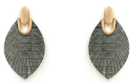 Hinged Leather Earring