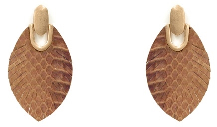 Hinged Leather Earring