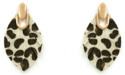 Hinged Leather Earring