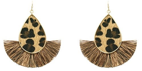 Leopard Tassel Earring