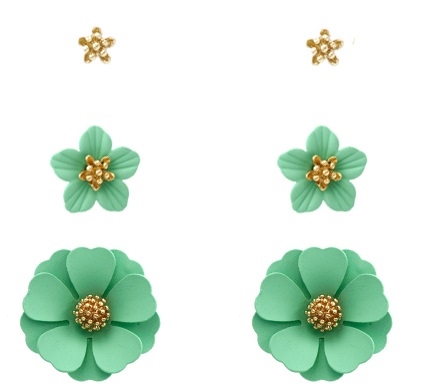 3PC Flower Earring Set