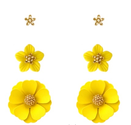 3PC Flower Earring Set