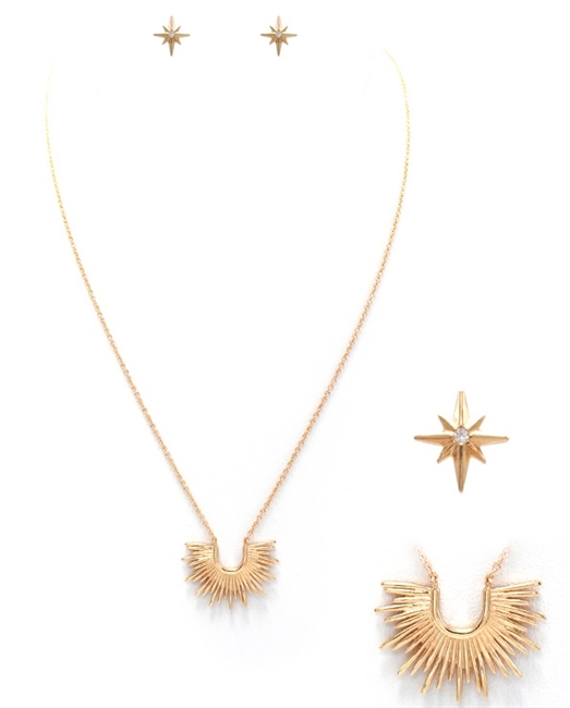 Sunburst Necklace Set