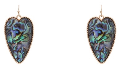 Abalone Heart Earrings