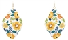 Flower Printed Wood Earrings