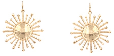 Sunburst Metal Earrings