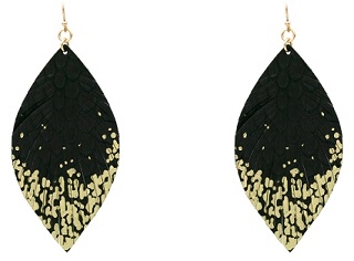 Leather Snakeskin Earrings