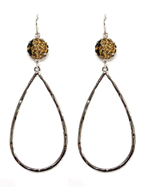 Leopard Crystal Ball Earrings