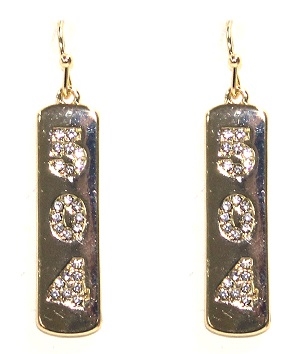 "504" Pave Crystal Earrings