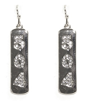 "504" Pave Crystal Earrings