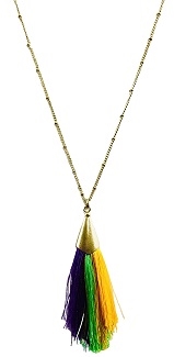 Thin Tassel Mardi Gras Necklace