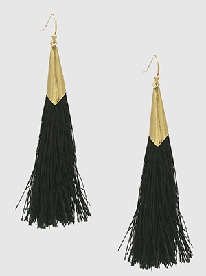 Slim Tassel Drop Earrings