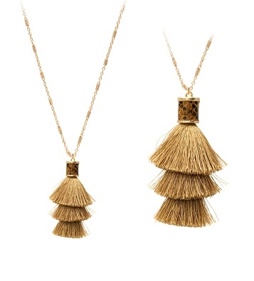 Snake Duster Tassel Necklace