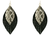 Leather Animal Print Earrings