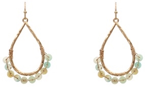 Semi Precious Stone Teardrop Earrings