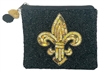 Black & Gold Seed Bead Coin Purse