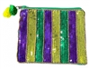 Mardi Gras Seed Bead Coin Purse