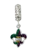 Dangle FDL Ice W/Purple,Green,Gold CZ