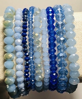 9 Piece Stone Stretch Bracelet