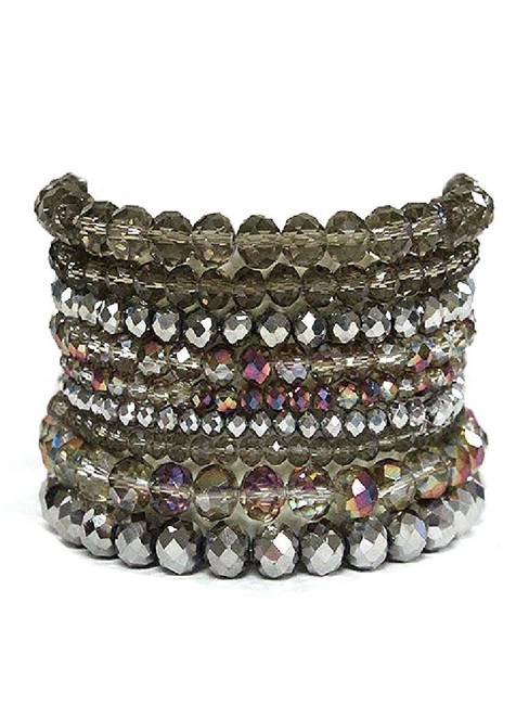 9 Piece Stone Stretch Bracelet