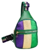 Mardi Gras Sling Bag W/ Green Trim