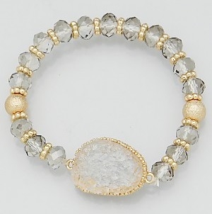 Druzy Stretch Bracelet