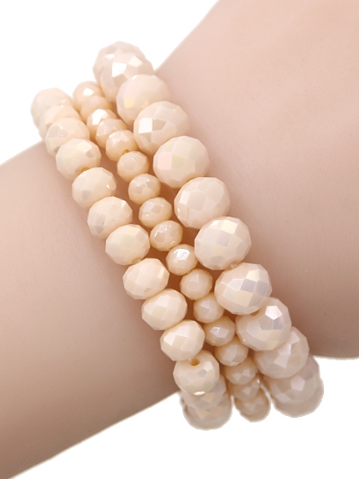 3 Piece Stone Stretch Bracelet