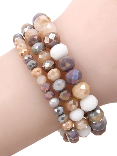 3 Piece Stone Stretch Bracelet