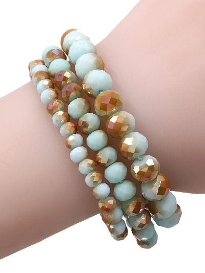 3 Piece Stone Stretch Bracelet