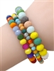 3 Piece Stone Stretch Bracelet
