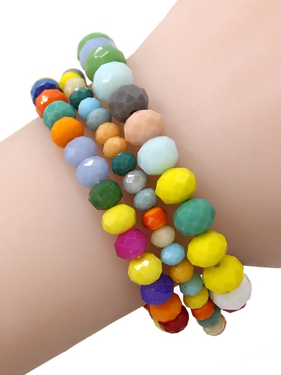 3 Piece Stone Stretch Bracelet