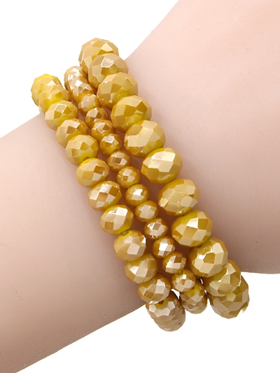 3 Piece Stone Stretch Bracelet