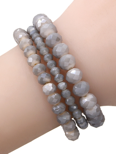 3 Piece Stone Stretch Bracelet