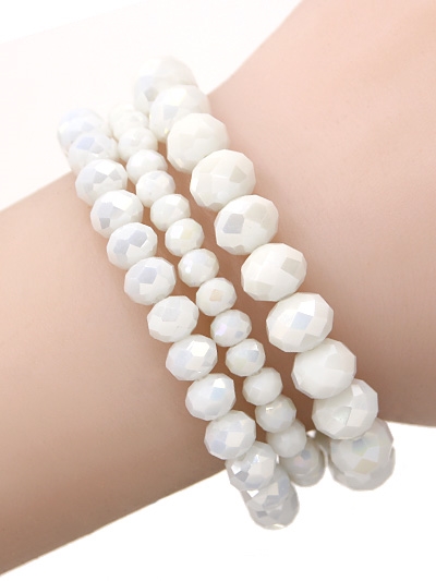 3 Piece Stone Stretch Bracelet