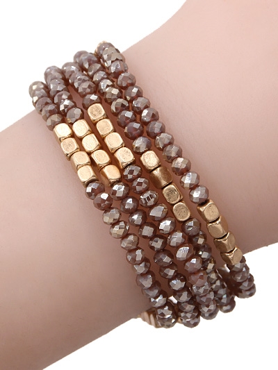 5 Piece Stone Stretch Bracelet