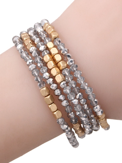 5 Piece Stone Stretch Bracelet