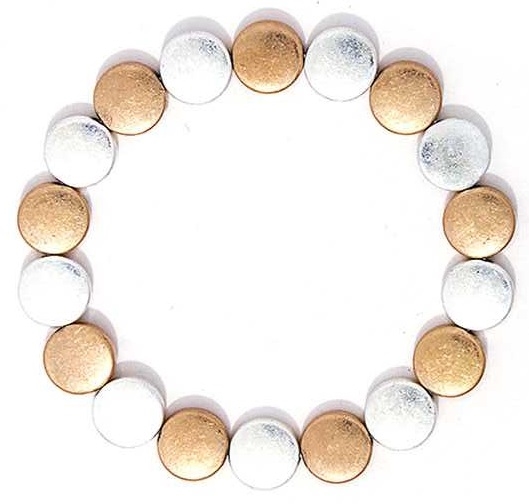 Metal Disc Stretch Bracelet