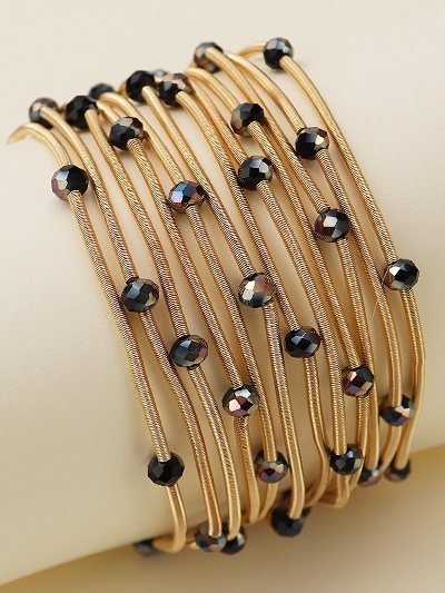 Guitar String Bracelet W/Beads