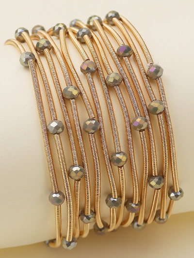 Guitar String Bracelet W/Beads
