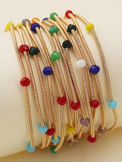 Guitar String Bracelet W/Beads