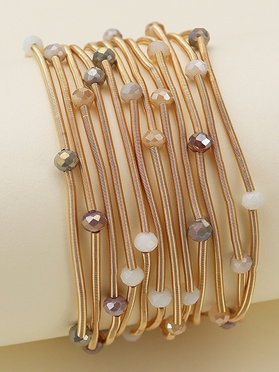 Guitar String Bracelet W/Beads